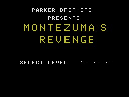 Montezuma's Revenge title screen for Colecovision